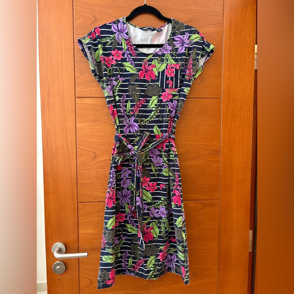 Lands' End Belted Midi Dress